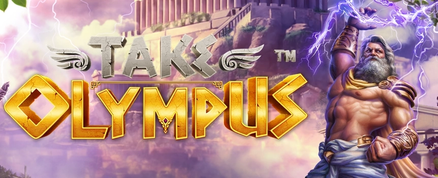 For the chance to Win Colossal Cash Payouts up to 2,328x your stake - look no further than Take Olympus! Spin the Reels today.  