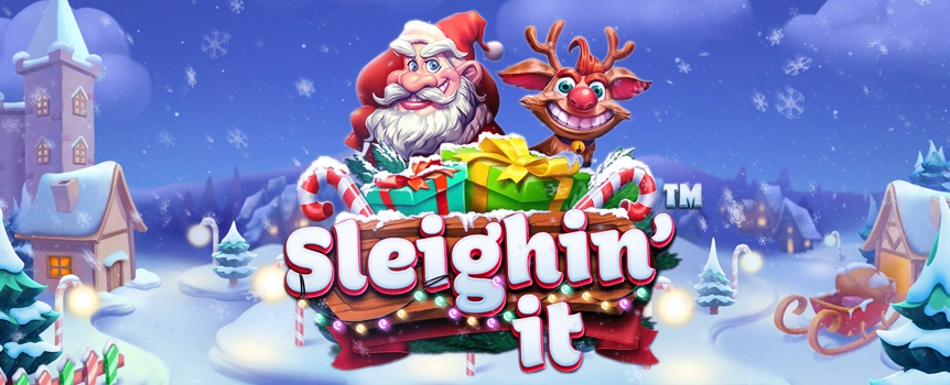 Warm up your winter at Cafe Casino with Sleighin' It. Santa and his crew offer up to 568x your bet, progressive jackpots, and a wonderland of features.