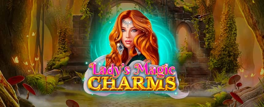 You’ll find huge Prizes and exciting Features in this Magical 3 Row, 5 Reel, 10 Payline slot where this stunning Lady’s Magic Charms will be sure to enamor you as they help you win big! 