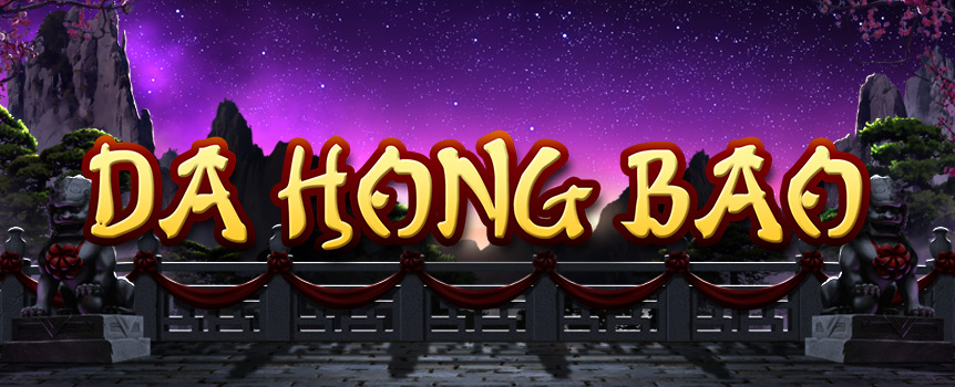 Da Hong Bao will take you to a faraway land full of Cherry Blossom Trees, Dragon Sculptures, stunning wildlife, and huge, huge Payouts! 
