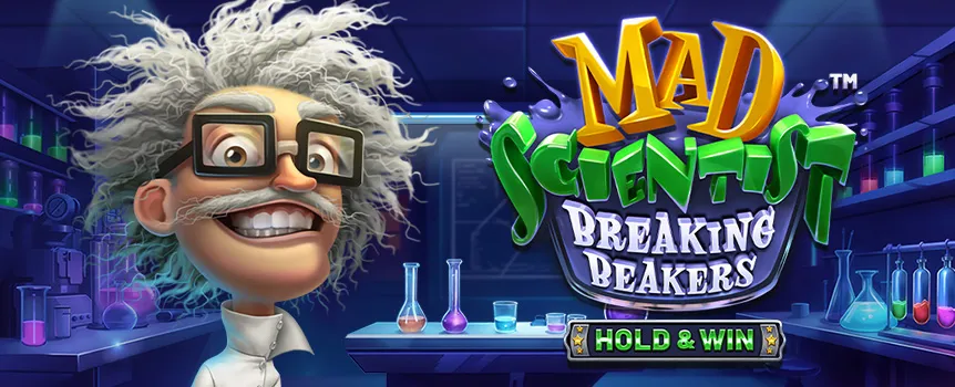 If there’s one thing Dr. Walter Prescott loves, it’s pushing science to the limits, and by limits, we mean smashing beakers open for massive wins. In Mad Scientist: Breaking Beakers, you’re running wild in a lab where 10 paylines, Hold & Win mechanics, and special Beaker modifiers turn every spin into an explosive experiment.