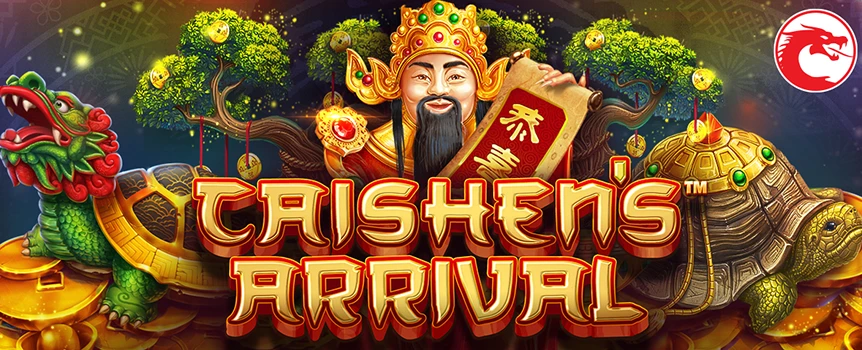Lean on the God of Wealth in Caishen’s Arrival, with the figure capable of granting amazing blessings like Free Re-Spins, Fully Wild Reels, and more!