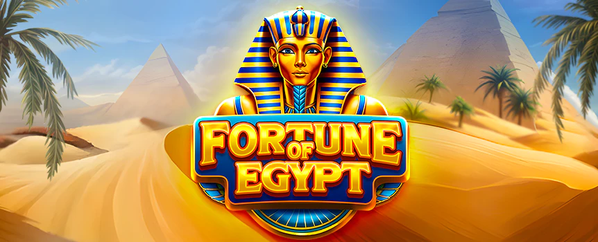 Embark on an ancient adventure to uncover hidden treasures when you play the Fortune of Egypt online slot game at Cafe Casino.