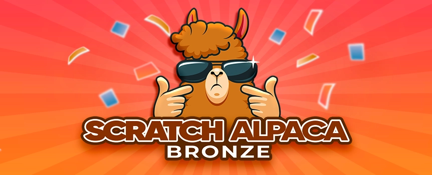 Join the Coolest Alpaca around and you could Scratch your way to a 100,000x your stake Cash Payout! Play Scratch Alpaca Bronze now.