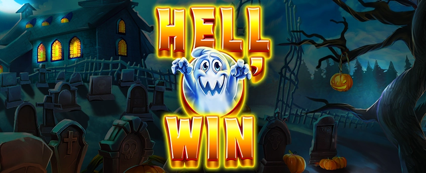 The Hell’O Win online slot is available at CafeCasino.lv today! This Halloween-themed game offers a highly unique reel layout, and you can win up to 50,000 coins!