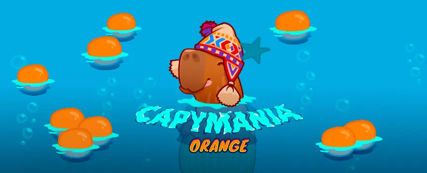 Cafe Casino presents the fun-filled Capymania Orange scratchcard, the all-star instant win game that offers gigantic prizes of up to 100,000x your bet!