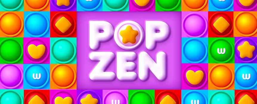 ClusterPays slot Pop Zen brings you the fun of Pop It toys and the excitement of slots. Pop till you drop with this colorful game.