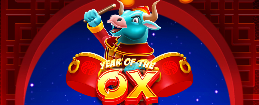 The Ox is a huge and solid animal, so it stands to reason to this slot, celebrating the Year of the Ox offers Payouts that much its colossal stature. That’s right, when you spin on this 3 Row, 5 Reel, 50 Payline slot you can expect solid Prizes that can be up to a huge 2,500x your stake!