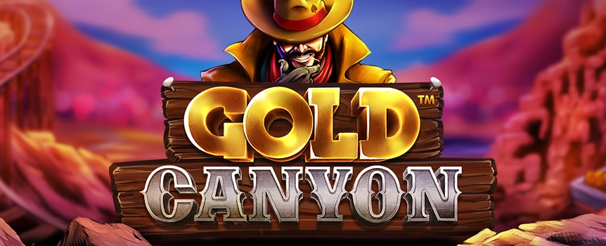 See how quick you can be on the draw when you head to the Wild West by playing the Gold Canyon online slot game at Café Casino.