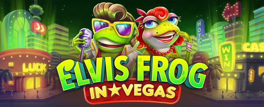 What do you get when use place a hip-wiggling, ballad-singing frog in the middle of the gambling capital of the world? The insanely unusual Elvis Frog in Vegas online slot, that’s what!