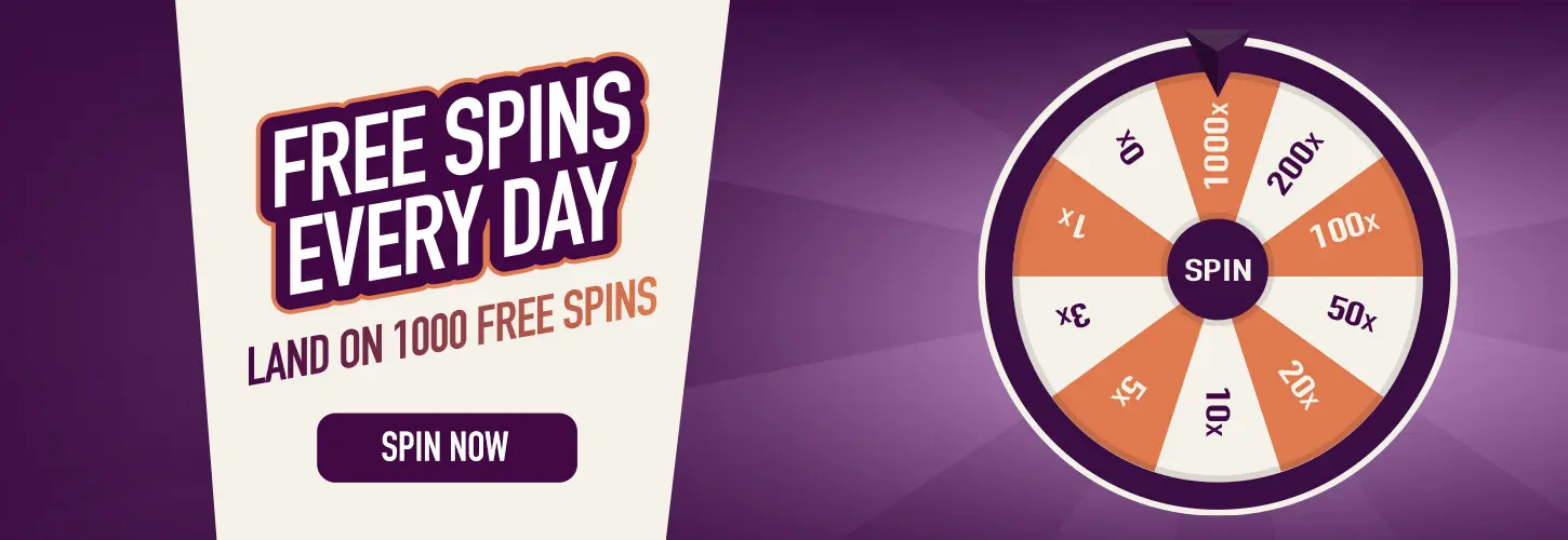 Get Free Spins on our Prize Wheel Today