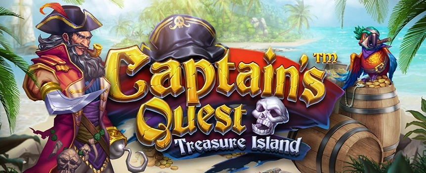Dive into Captain's Quest: Treasure Island at Cafe Casino. Chart your course through rough waters and you might just strike it rich with by finding hidden loot!