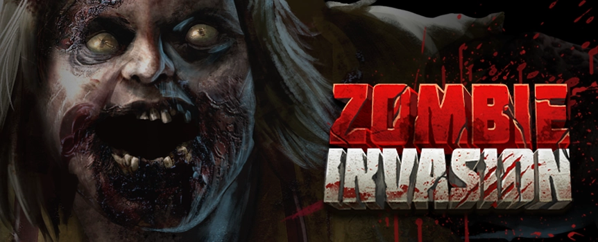 Dive into a zombie apocalypse today with the Zombie Invasion online slot at Cafe Casino. Enjoy two fast-paced bonus features and win up to 1,000x your bet!