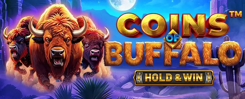 Charge into the wild with Coins of Buffalo: Hold & Win. Sticky Bonus spins, Coin grabs, and Jackpots ride alongside a classic 3-reel setup with a modern kick.