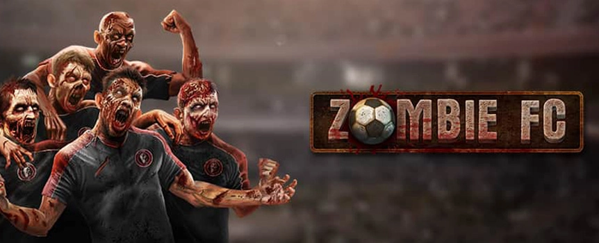 Gruesome zombies have hit the field in our new slot game: Zombie FC. Featuring gory graphics in a decrepit stadium, this slot game offers free spins and multipliers of up to 100x.

Designed for mobile, tablet or desktop, spin the five reels for zombie-fied stacked wilds and big undead wins!

