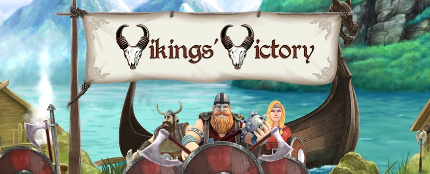 Set forth on your Viking longship, and get ready to raid and pillage some payout-filled reels. Vikings’ Victory is chalk full of bonus features to help you get the most out of your Viking Age expedition. Take advantage of the wilds, scatters, bonus round, free spins, and multiplier, as you battle your way to that elusive 5,000X payout. And when you do nab a payout, see if you can double it with the Gamble feature. Sound the horn, the Vikings are here.