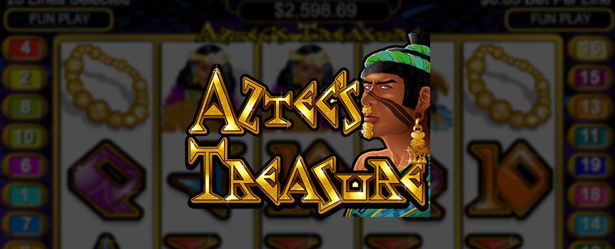 The ancient Aztecs were a powerful tribe that ruled much of central America. These fierce warriors dominated between five to six million people, forcing them to pay expensive tributes. Suffice to say, they amassed a huge amount of wealth, and now it's time for you to face them and try to take their treasure. Spin the reels of this 20-line slot and try to line up Aztec queens, growling jaguars and gold pendants – your bravery could be rewarded with enough wealth to build your own empire. Go forth and conquer!