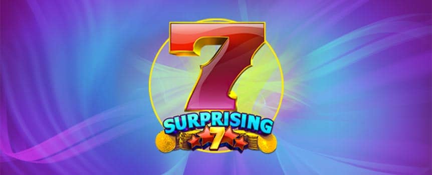Not everything is as it seems in Surprising 7. This 5-reel, 25-line online slot takes its cues from classic machines, with traditional Cherry, Bar and of course, Seven symbols popping up on the screen. However, there’s more than meets the eye like free spins and multipliers that can lead to big payouts.