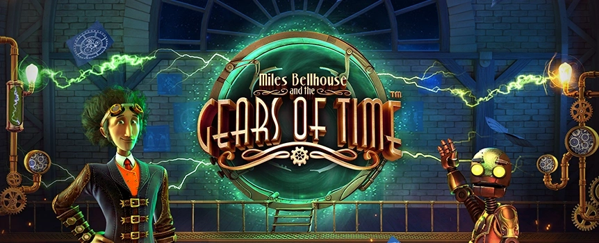 Join Miles Bellhouse and Gizmo in this steampunk-inspired adventure, where clusters, cascades, and time-traveling modifiers promise endless excitement. You'll have the privilege of exploring the past, present, and future for riches beyond imagination at Café Casino.