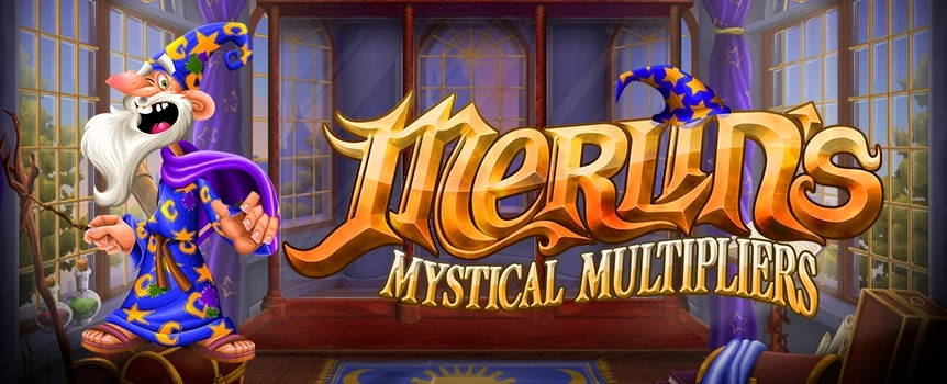 Spin the reels of the magical Merlin’s Mystical Multipliers online slot at Cafe Casino and see if you can win the impressive jackpot of 600x your bet.