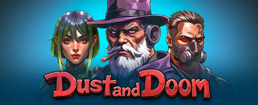 Dodge outlaws and survive the elements in Dust and Doom. Play this game at Cafe Casino, where Free Spins and Sticky Wilds with Multipliers can set off 10,000x wins! 