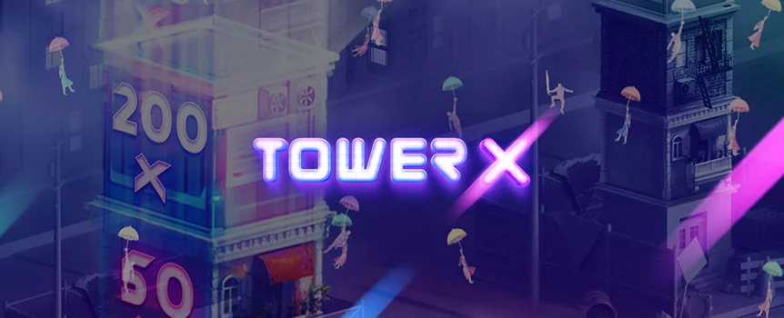 Play the TowerX online game at Cafe Casino and watch as the towering structure grows higher, along with your Multiplier values.