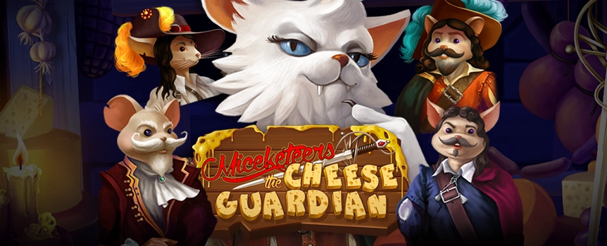 Dive into the world of the Miceketeers: The Cheese Guardian online slot today at Cafe Casino. Win big with free spins, colossal symbols, and stacked wilds!
