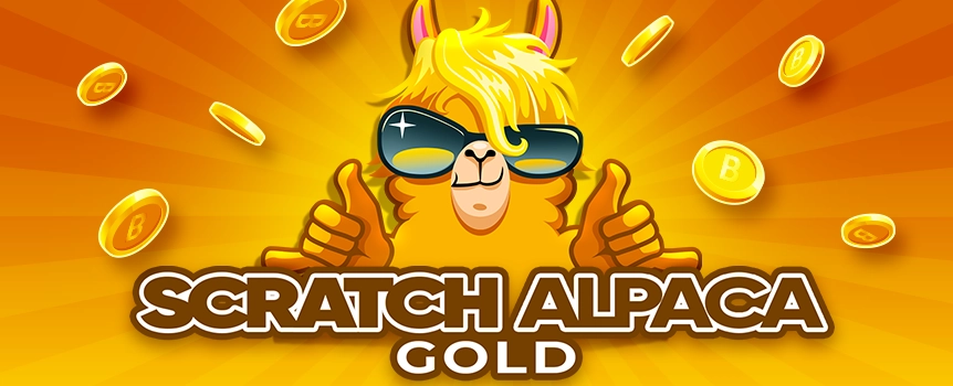 Try your luck with the fantastic Gold Alpaca scratch card at Cafe Casino! Match 3 or more identical symbols for gigantic wins of up to 100,000x your bet!