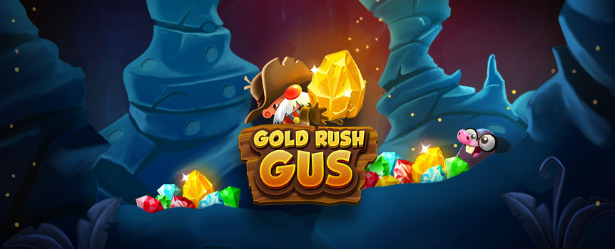 Take a trip to the old west to spin and strike gold with Gold Rush Gus! A slot machine that mixes slot machine reels with side-scrolling action.